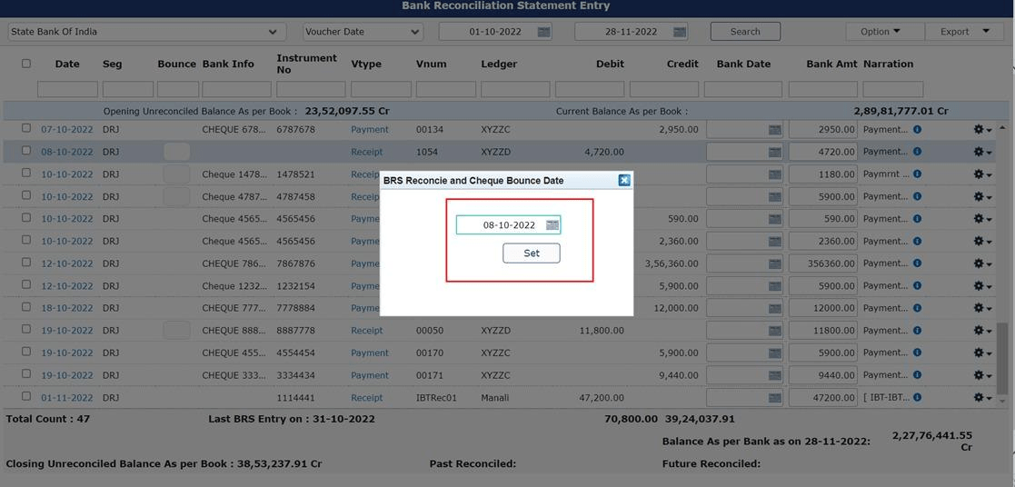 Bank Reconciliation Statement Report(BRS) - RealBooks