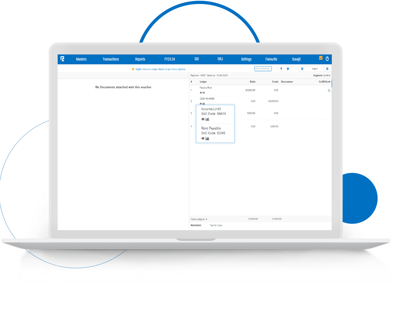 Transaction View HSN,SAC display